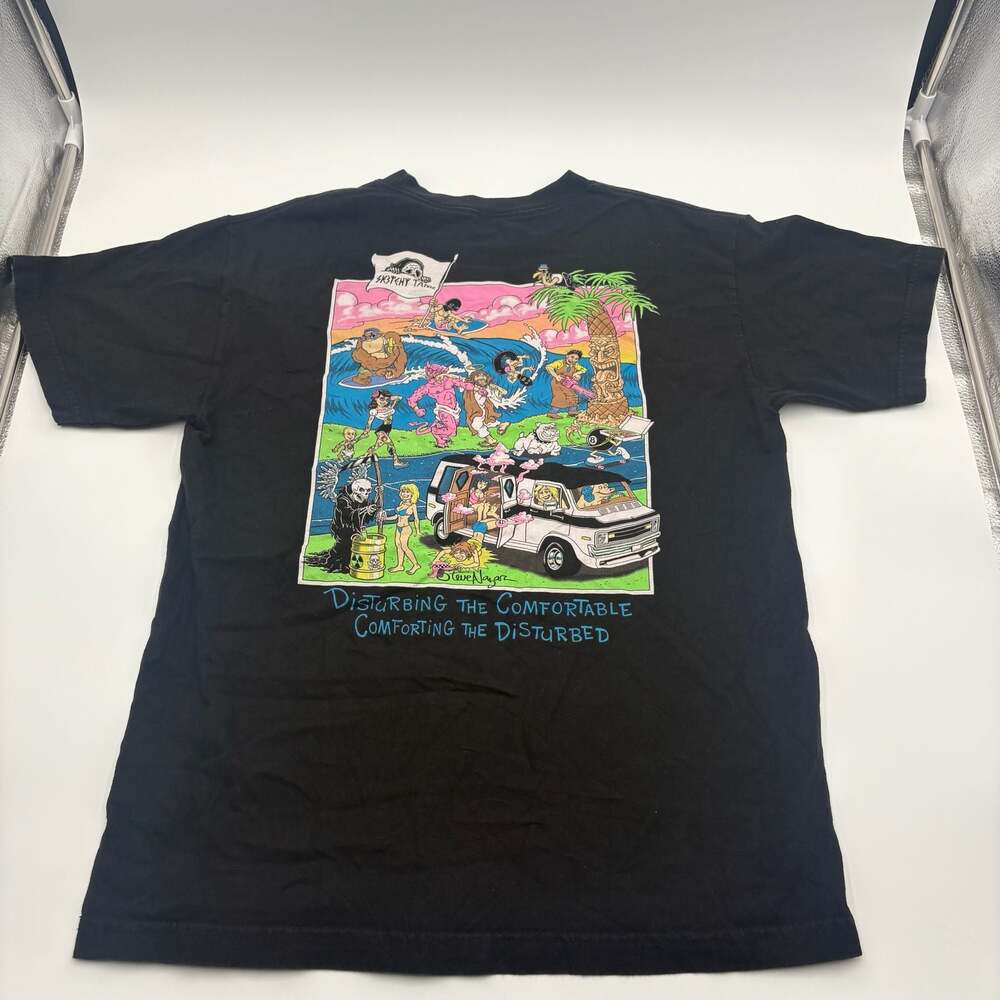 Sketchy Tank x Steve Nazar Disturbing The Comfortable Black T-Shirt Medium